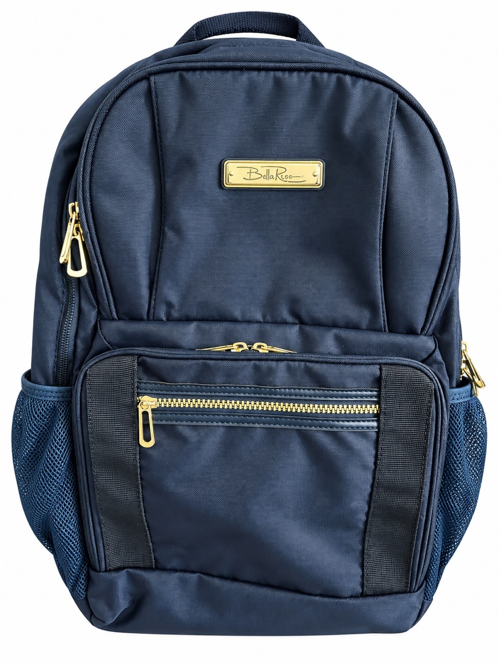 Bella Russo Navy Blue Backpack With Multiple Compartments Padded Straps & Sleek